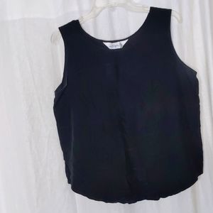 Silk black tank by Angela Tong